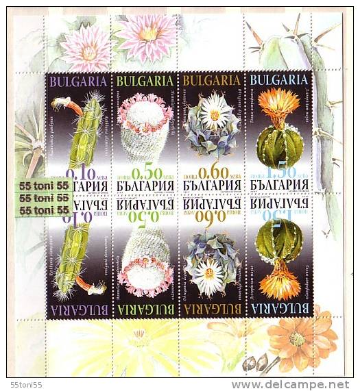 2009  Flora Cactusses  Sheet Of Two Sets -  MNH  Bulgaria / Bulgarie - Ongebruikt