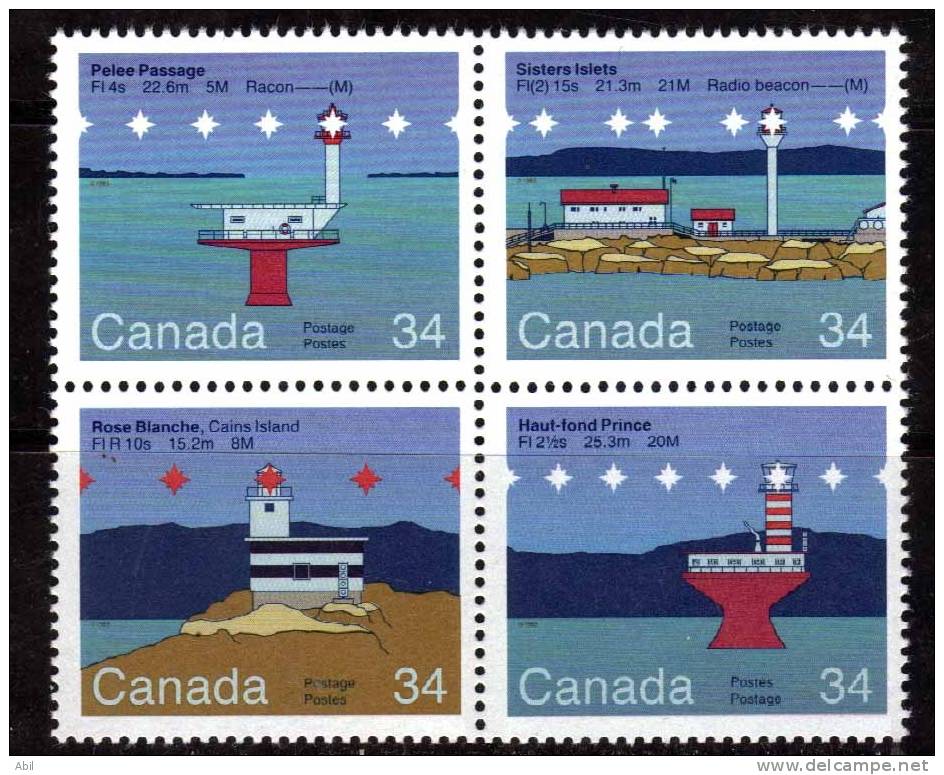 Canada 1985 N°Y.T. : 932 à 935** - Neufs