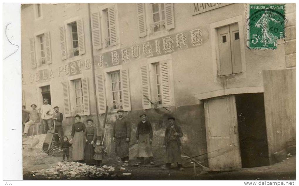 CPA - 63 - Carte-Photo De LE-VERNET-LA-VARENNE - Hôtel De La Poste BRUGIERE - 687 - Autres & Non Classés