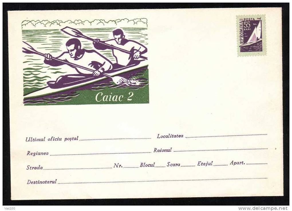 Canoing Canoe Kanu Kajak Water Sports STE 1962 Romania (A2) - Canoa