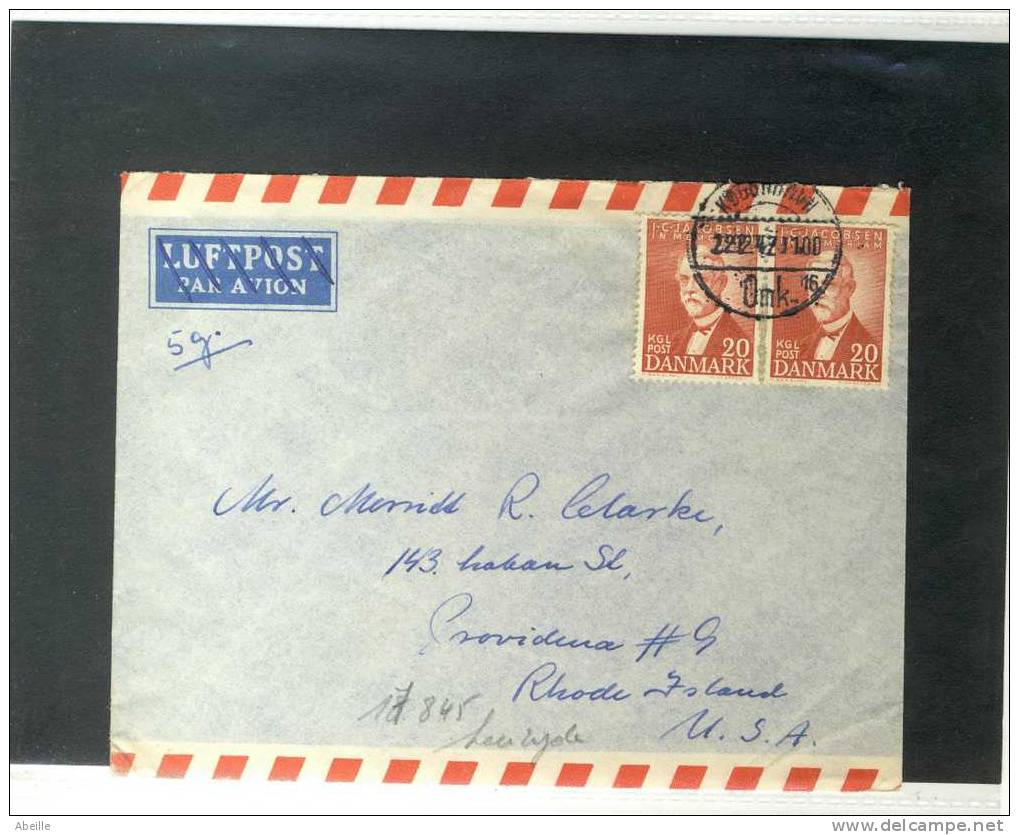 17/845  LETTRE USA AVEC VIGNETTE VERSO JUL 1947 - Storia Postale