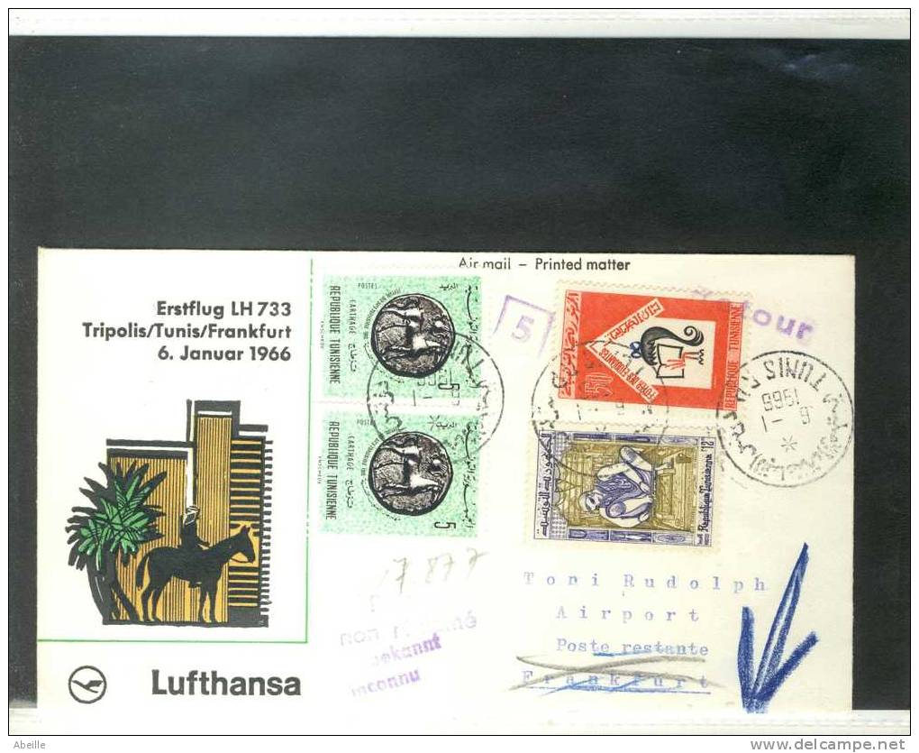 17/875   1° FLIGHT  LUFTHANSA 1966 - Covers & Documents