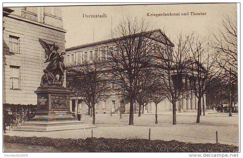 Z4811 Germany Hesse Darmstadt Kriegerdenkmal Und Theather Uncirculated - Darmstadt