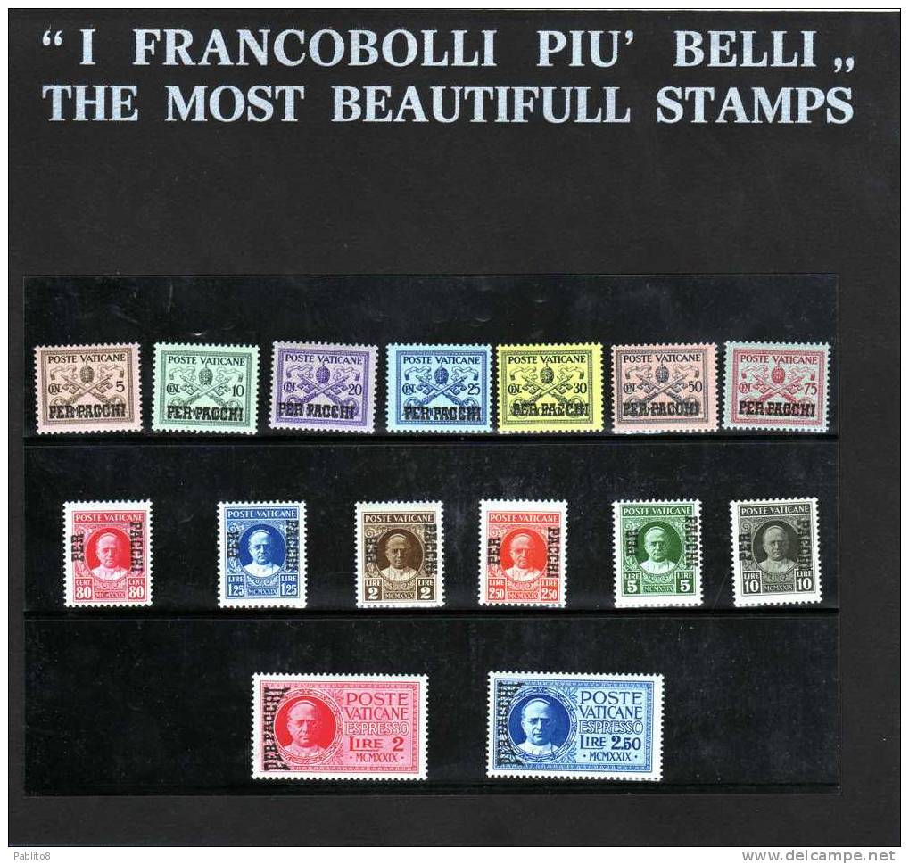 VATICANO 1931 PACCHI POSTALI SERIE COMPLETA BUONA CENTRATURA MNH - Parcel Post