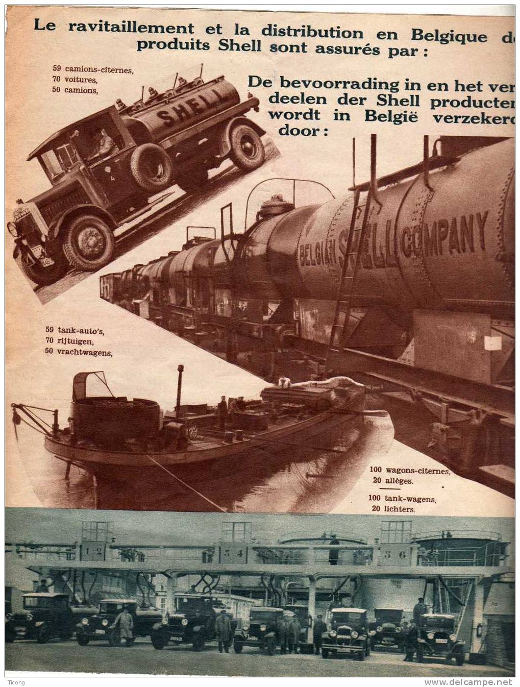 PUBLICITE SHELL EN BELGIQUE 1935 - 16 PAGES AVEC PHOTOS LEGENDE FRANCAIS NEERLANDAIS - SUPERBE ET RARE - Auto