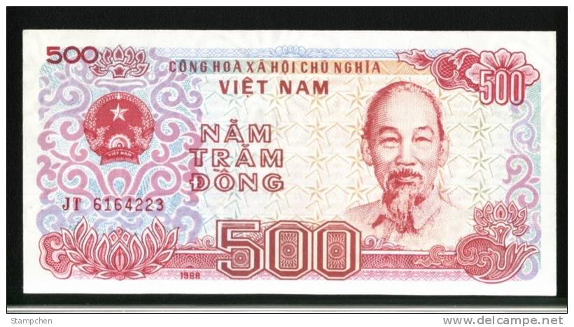 X10  Pieces Vietnam 1988 500 Dong Banknote UNC Ship Truck Factory - Vietnam