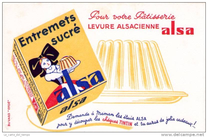 BUVARD : Entremets Sucré ALSA Levure Alsacienne - Caramelle & Dolci