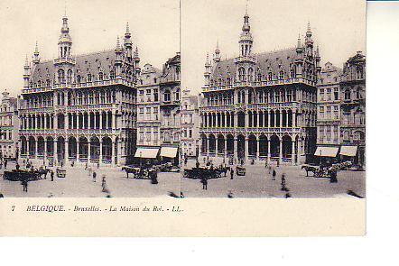 Bruxelles : La Maison Du Roi LL Carte Double - Cartes Stéréoscopiques
