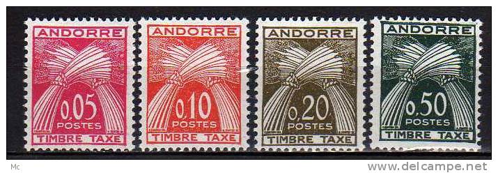 Andorre Taxe  N° 42 / 45 Luxe **  . - Neufs