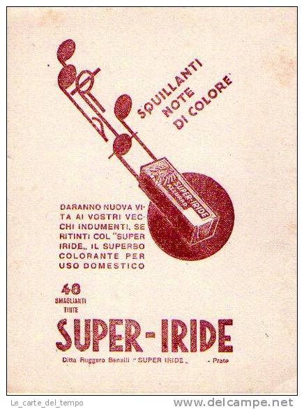 Carta Assorbente Colorante SUPER-IRIDE 1930ca. - Textilos & Vestidos