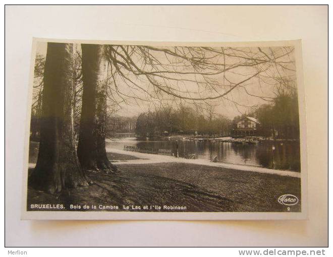 BRUXELLES - Bois Du Cambre Le Lac Et L'ile Robinson   Photo Marco Marcovici - Cca 1930's    -VF  D56644 - Bossen, Parken, Tuinen