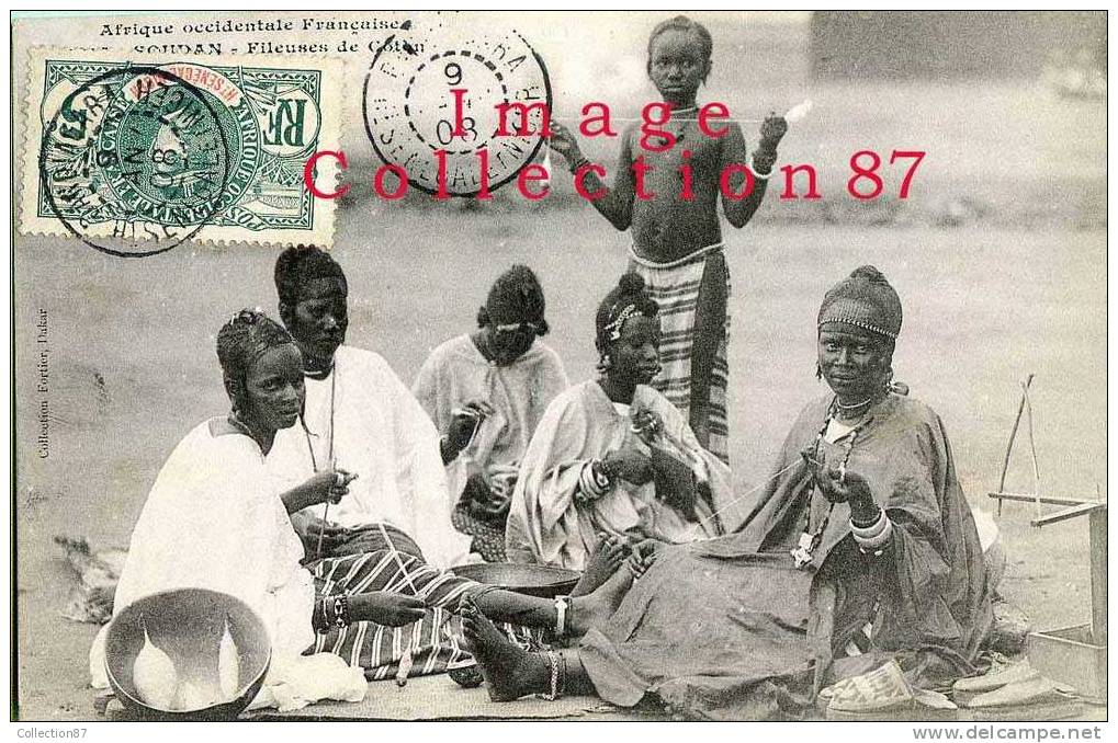 COLLECTION FORTIER N° 1015 - AFRIQUE - SOUDAN - FILEUSE De COTON - FEMME - JEUNE FILLE - Sudan