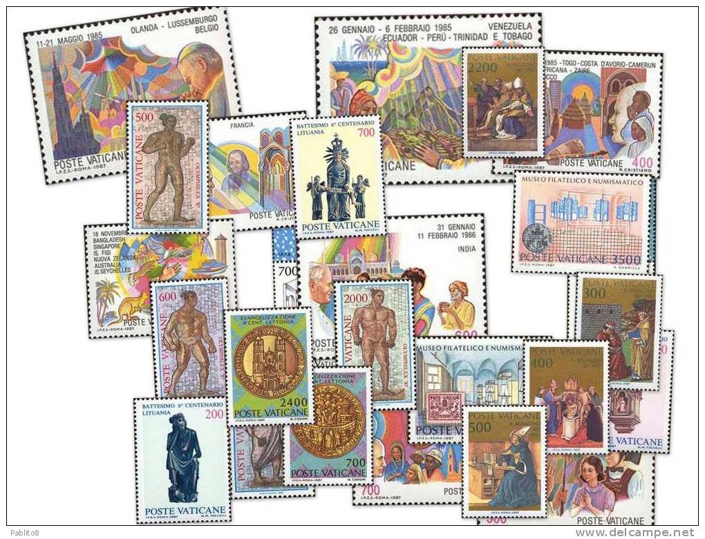 CITTÀ DEL VATICANO VATIKAN VATICAN 1987 ANNATA COMPLETA COMPLETE YEAR MNH - Annate Complete