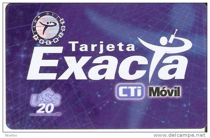TARJETA DE ARGENTINA EXACTA DE CTI MOVIL $20 - Argentine