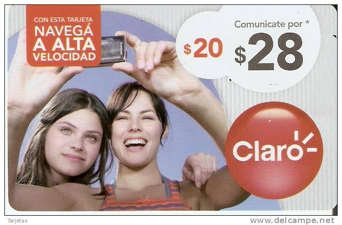 TARJETA DE ARGENTINA DE CLARO DE $20  CHICAS CON MOVIL - Argentine