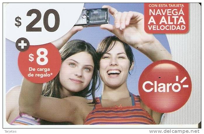 TARJETA DE ARGENTINA DE CLARO DE $20  CHICAS CON MOVIL 8 DE REGALO - Argentinien