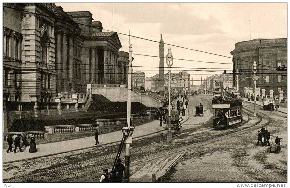 1919 WILLIAM BROWN STREET LIVERPOOL UK TRAM PHOTO CARTE POSTALE  POSTCARD TARJETA POSTAL - Liverpool