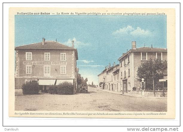 69 // BELLEVILLE SUR SAONE - Hotel Du Commerce, Colorisée - Belleville Sur Saone