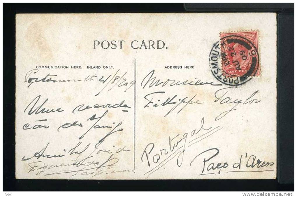 1909  VICTORIA BARRACKS SOUTHSEA UK TRAM CARTE POSTALE  POSTCARD TARJETA POSTAL PORTSMOUTH STAMP - Portsmouth