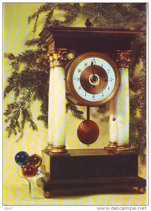 Piccolo Orologio A Pendolo Stile Impero, (Cartolina Polonia) - Horloge: Antiek