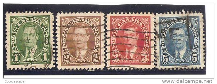 Canadá. Nº Yvert  190-92, 194 (usado) (o). - Used Stamps