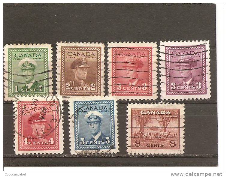 Canadá. Nº Yvert  205-09, 211-12 (usado) (o). - Used Stamps