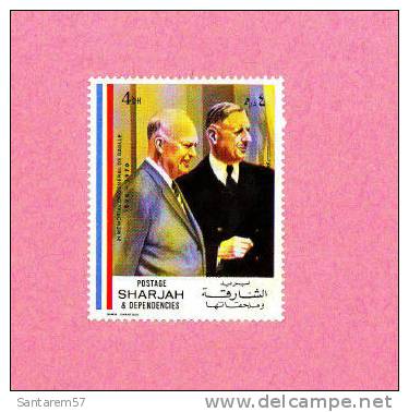 Timbre Non Oblitéré New Stamp Selo Não Carimbado In Memorial Of Général DE GAULLE SHARJAH & DEPENDENCIES 4DH - Sharjah