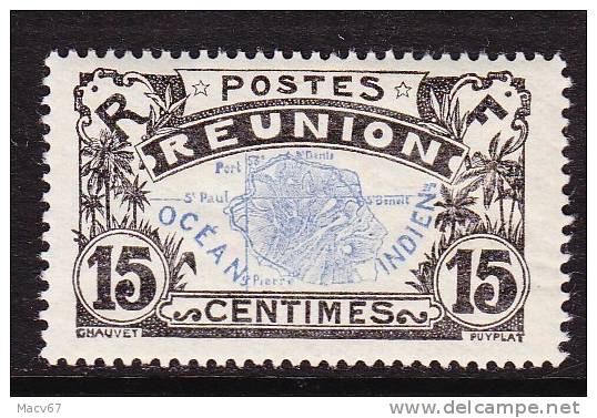 Reunion Island 68  *  MAP - Unused Stamps