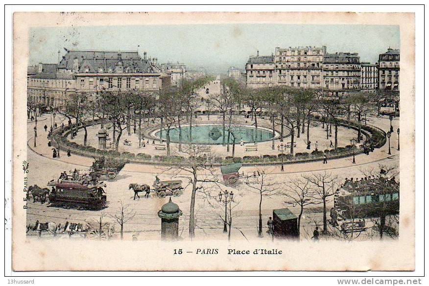 Carte Postale Ancienne Paris - Place D'Italie - Arrondissement: 13