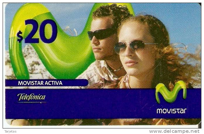 TARJETA DE ARGENTINA DE TELEFONICA MOVISTAR DE $20  PAREJA - Argentina