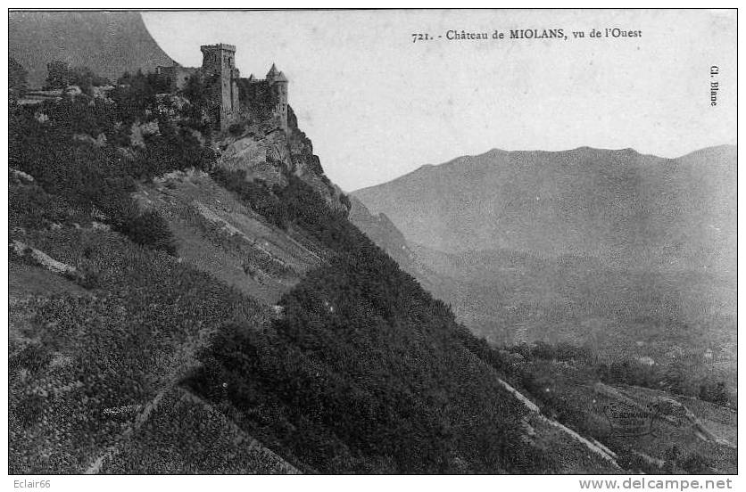 73 Saint-Pierre-d'Albigny. Château De Miolans   Vu De L'Ouest CPA    N°  721   EDIT  C I  Blanc  X - Saint Pierre D'Albigny