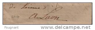BELGIQUE : 1806:Précurseur:NAMUR Pour LAON Griffe Namur 97 En Noir. - 1794-1814 (Periodo Francese)