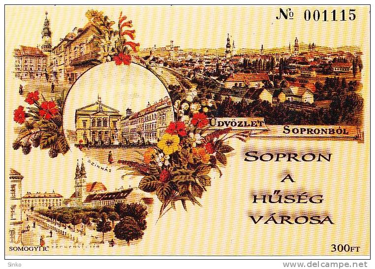 2002. Sopron- City Of Loyalty - Feuillets Souvenir