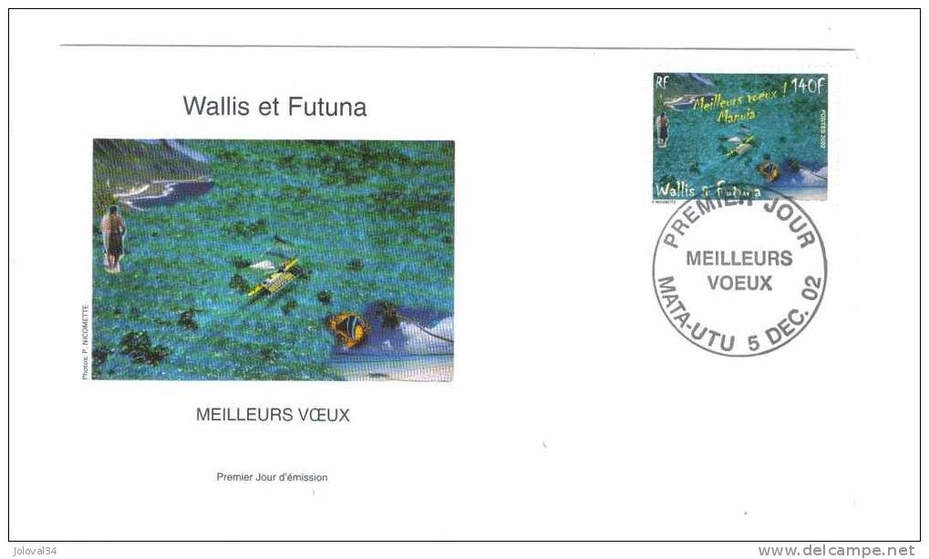 WALLIS ET FUTUNA FDC  N°  587 - 05/12/2002 - Meilleurs Voeux - FDC