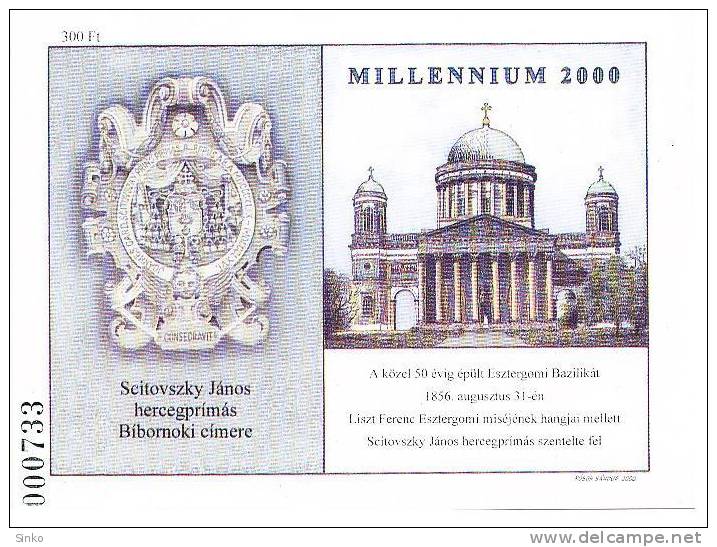 2000. Millenium-Esztergom - Herdenkingsblaadjes