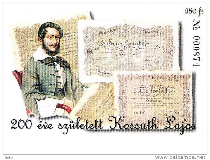 2002. 200 Years Ago Born Kossuth Lajos - Feuillets Souvenir