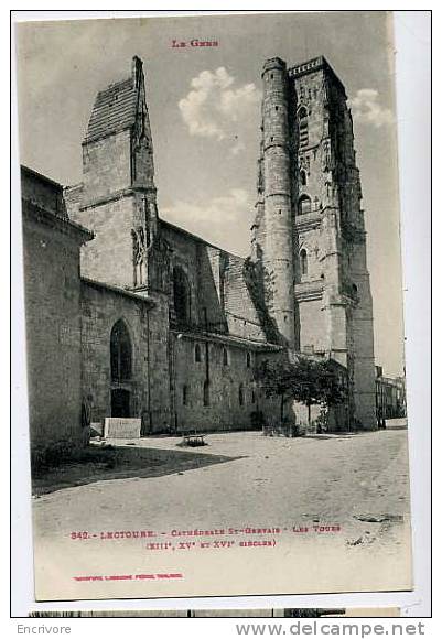 Cpa LECTOURE Cathedrale Saint Gervais Les Tours - Labouche 342 - Lectoure