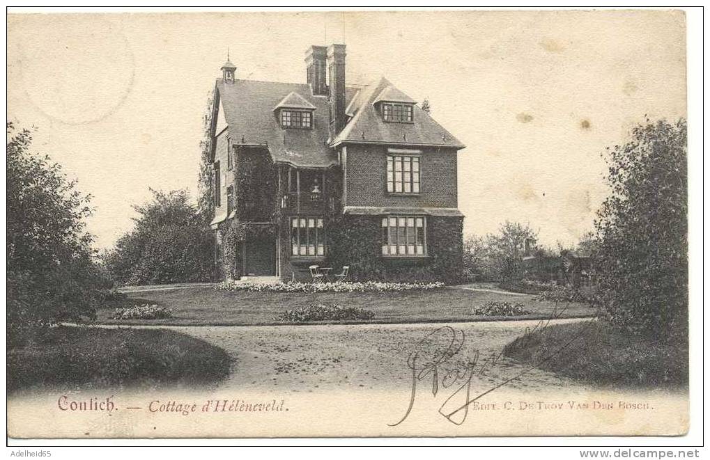 Rare Zeldzaam! Kontich, Contich Cottage D'Hélèneveld Ed. De Troy Van Den Bosch 1907 - Kontich