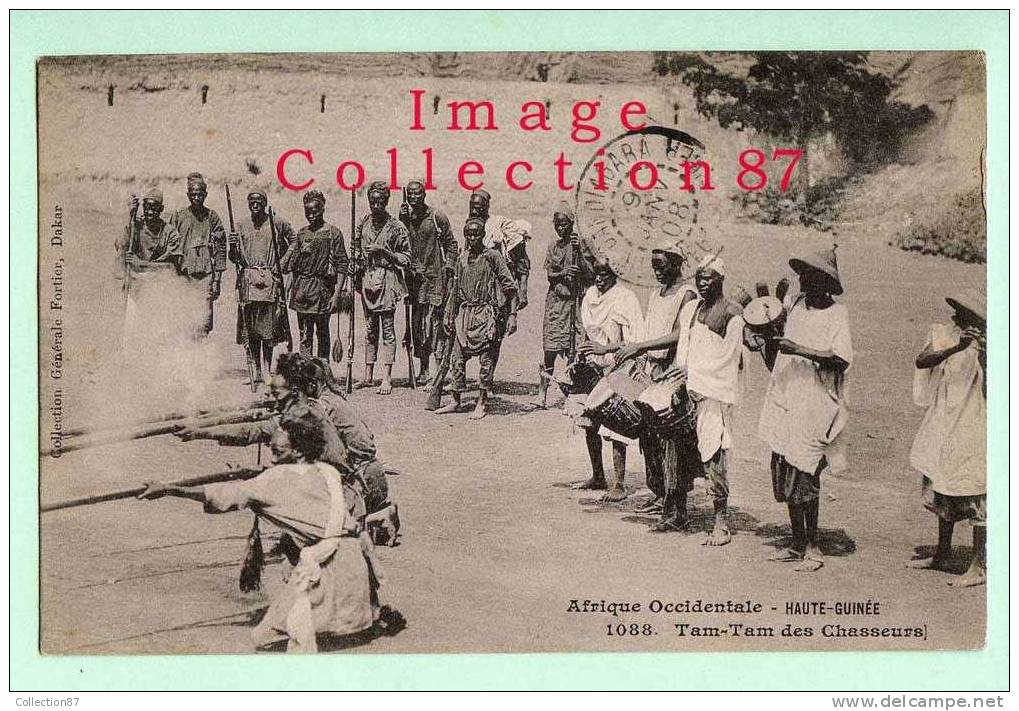 COLLECTION FORTIER N° 1088 - HAUTE GUINEE - DANSE - MUSIQUE - TAM TAM Des CHASSEURS - Guinée Française