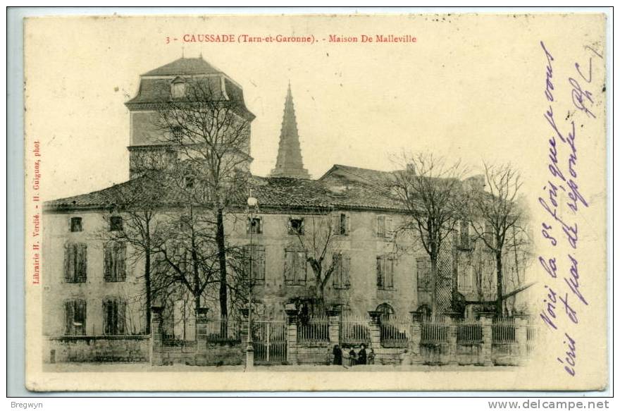 82 - CPA Précurseur Caussade - Maison De Malleville - Caussade