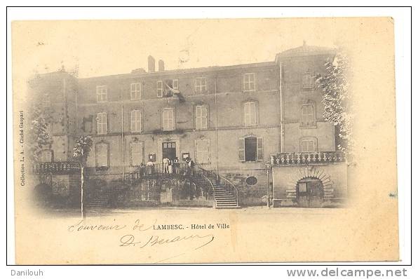 13 // LAMBESC - Hotel De Ville, Coll L.A. -- Carte Précurseur - Lambesc