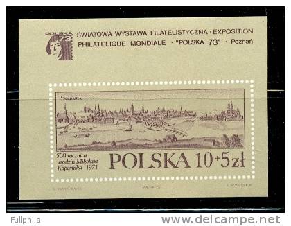 1973 POLAND PHILATELIC EXPOSITION SOUVENIR SHEET MICHEL: B55 MNH ** - Blocs & Hojas
