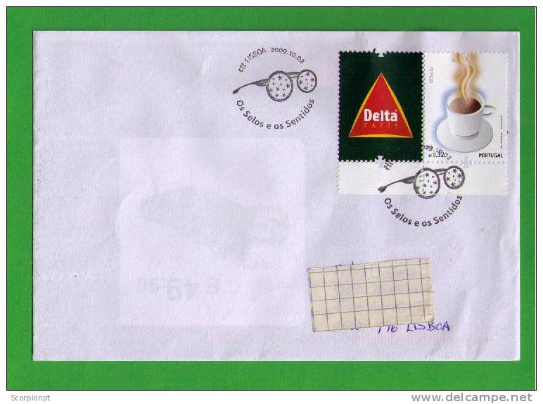RARE++ Fdc 5 Sens Café ODEUR Boissons TIMBRE ENTERPRISE Vignette Drinks Coffee SMELL STAMP CORPORATE Tab Portugal Sp1098 - Other & Unclassified