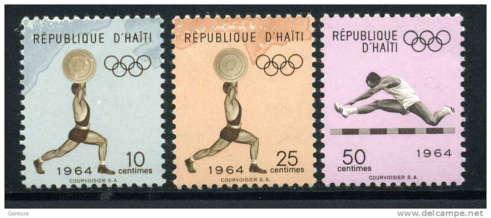 HAITI 1964 Tokyo Olympic Games   Cpl. Set Of 3 Value Yvert Cat. N° 515/17  MNH ** - Haiti