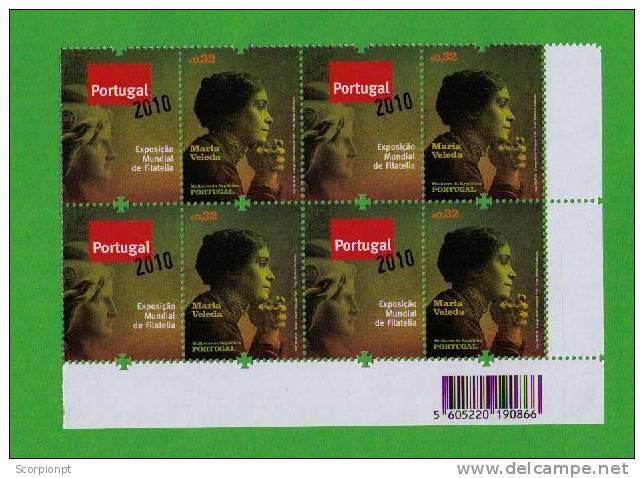 Sp1108 PORTUGAL Femmes De La République TIMBRE ENTERPRISE Vignette Women Of Portugal STAMP CORPORATE Label 2010 - Unused Stamps