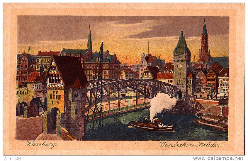 TOP AK Hamburg Wandrahms Brücke Bridge Pont Um 1910 ! - Mitte