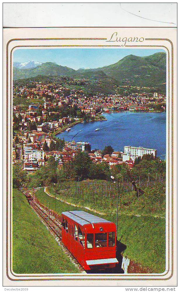 ZS871 Chemin De Fer Railway Train Lugano La Funicolare Del Monte S Salvatore Uncirculated - Funicular Railway