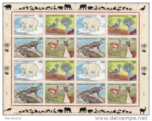 ONU Geneve 1997  Feuillet  Animaux  N 325.28 Neuf XX - Ungebraucht