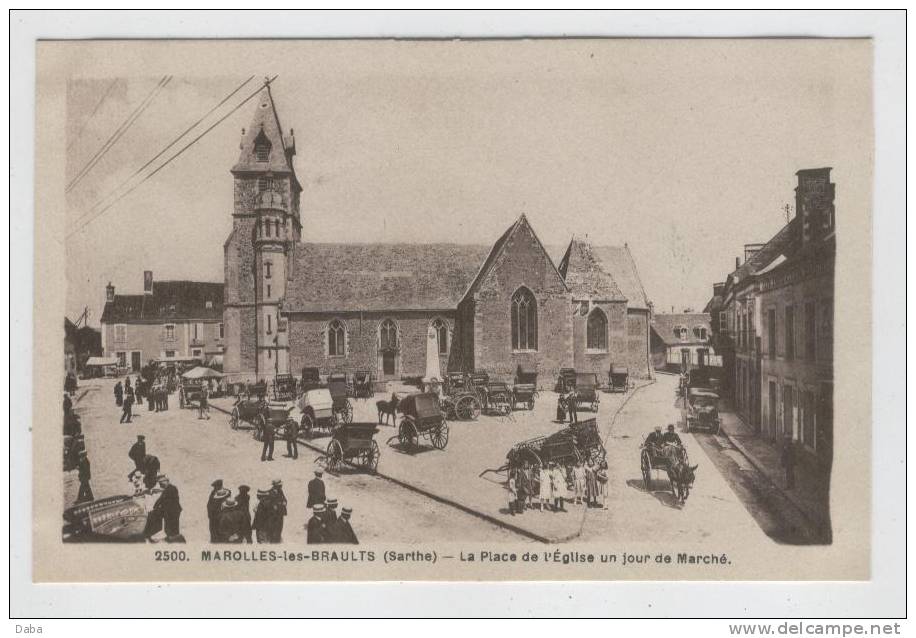 MAROLLES LES BRAULTS. Un Jour De Marché - Marolles-les-Braults