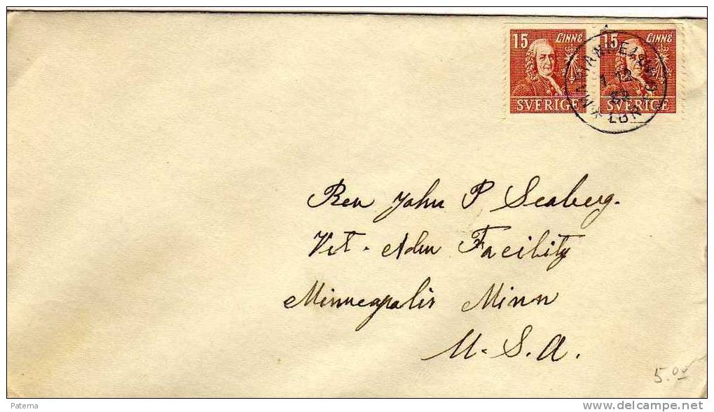 Carta, MARIANELUNG ( Suecia) 1958, Cover, Lettre, Letter - Covers & Documents